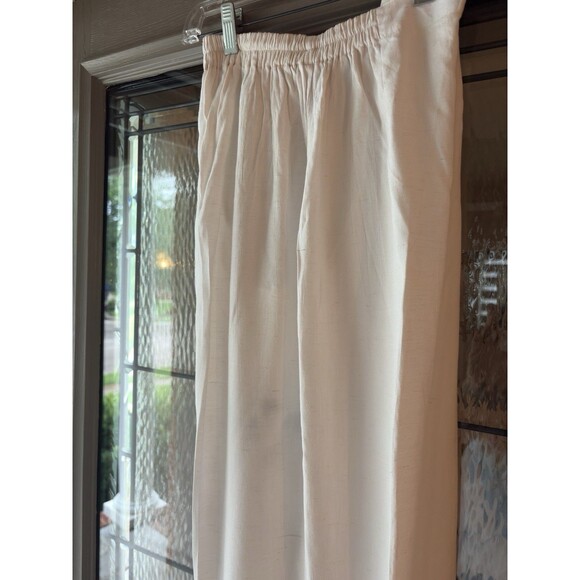 "Behbud Boutique"  Size Large White Embroidery  Pant Pakistani Linen  Blend Boho - Picture 5 of 8